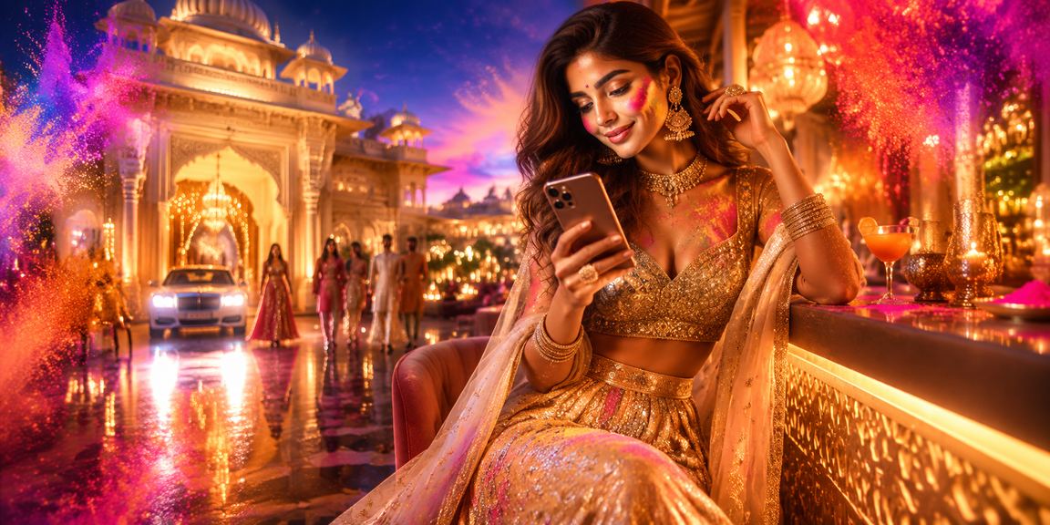 User registering on mobile casino platform in elegant setting